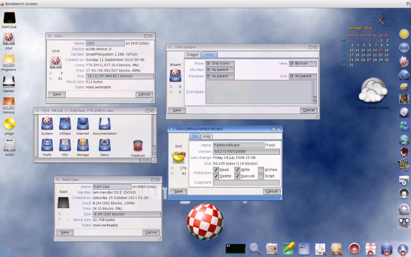 Screenshot de l'amiga workbench 4.1