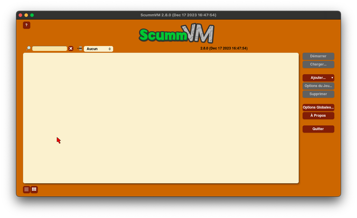 interface de scummvm