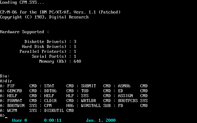 Screenshot de CP/M-86
