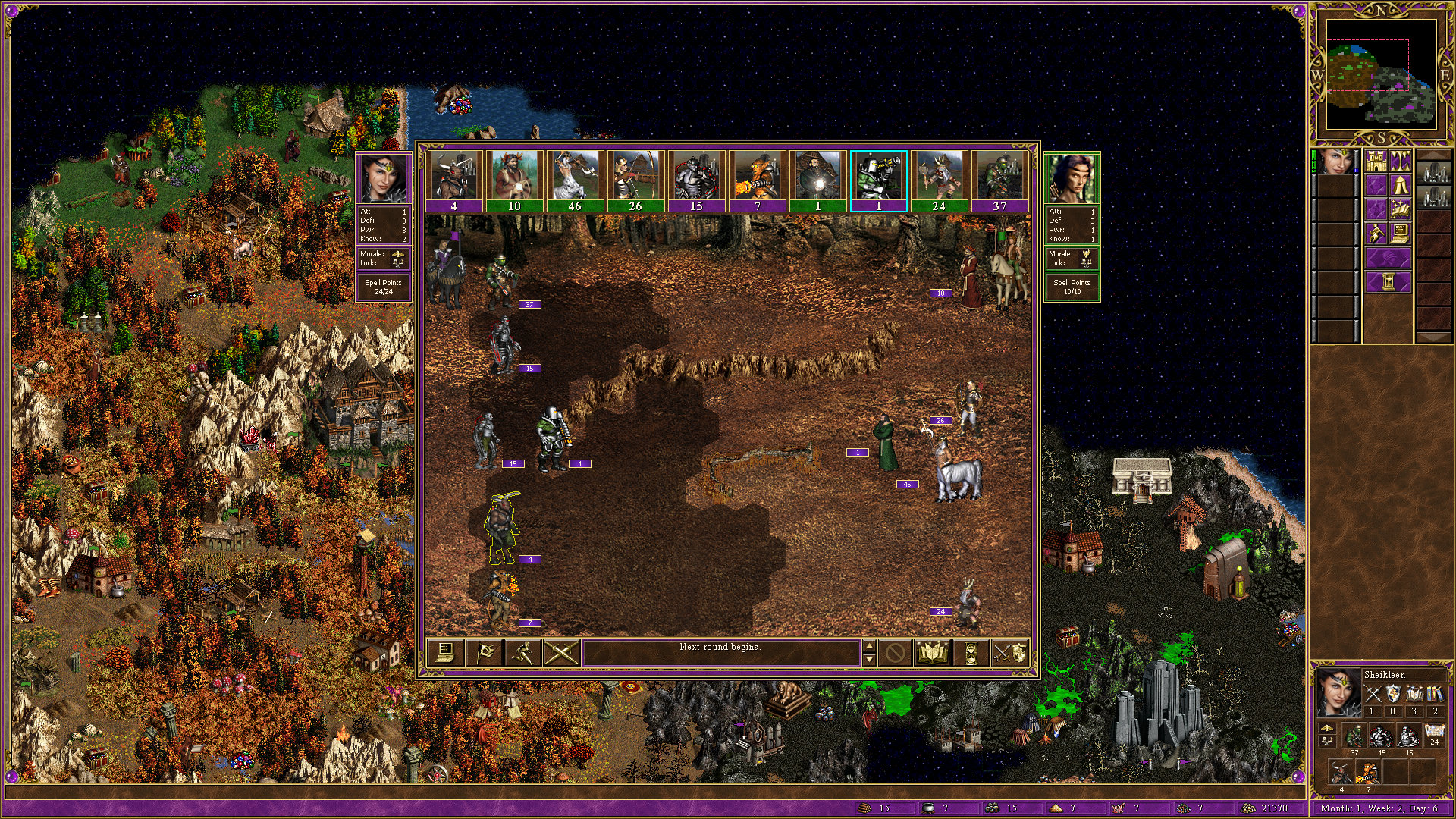 Bataille dans VCMI (Heroes of Might & Magic 3)