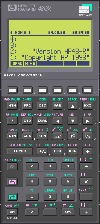 Interface de x48ng